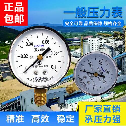 HAKIN青岛华青压力表水压表油压表爆米花压力表气压表液压表Y60