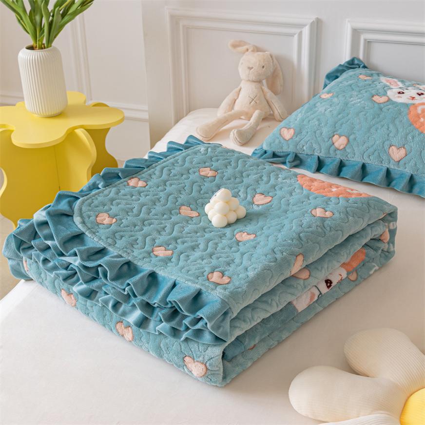 牛奶绒床单单件冬季加厚加绒珊瑚绒毯毛毯法兰绒毛绒防滑冬天床盖