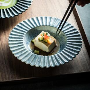 新款复古草帽冷菜盘陶瓷餐具套装摆台意面盘高颜值西餐厅餐具套装