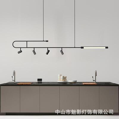 餐创意设计厅台茶桌简工约吊灯岛商铺前台吧台个性黑色业风MY2211