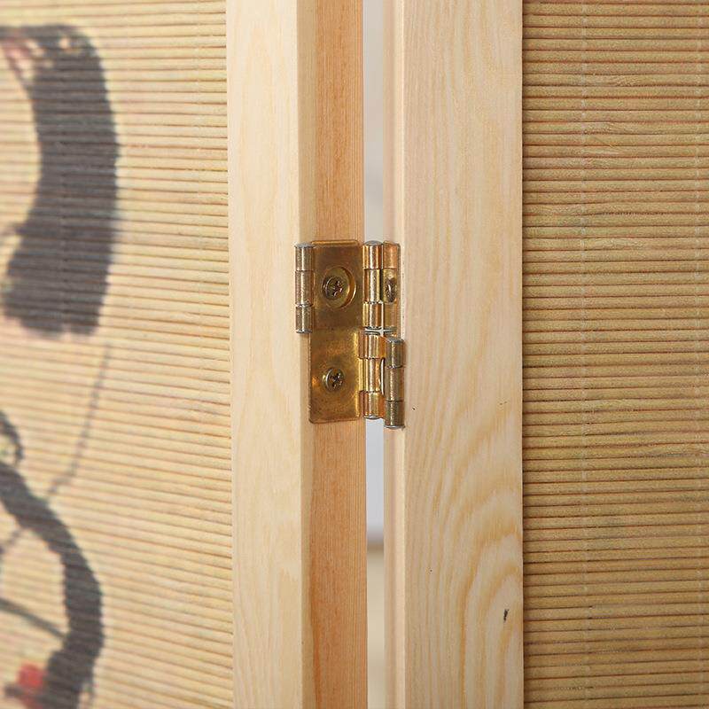 185屏断风隔客厅家用中竹山水花鸟现代简约玄关门式卧室折屏竹编