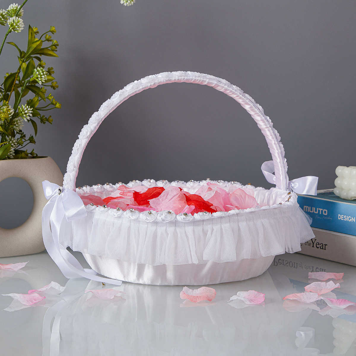 西式藤编织大花篮婚礼道具北欧风伴娘团撒花蕾丝花边篮子婚庆用品,居家布艺,居家婚庆拖鞋,淘宝优惠券,粉丝福利购,淘宝优惠卷