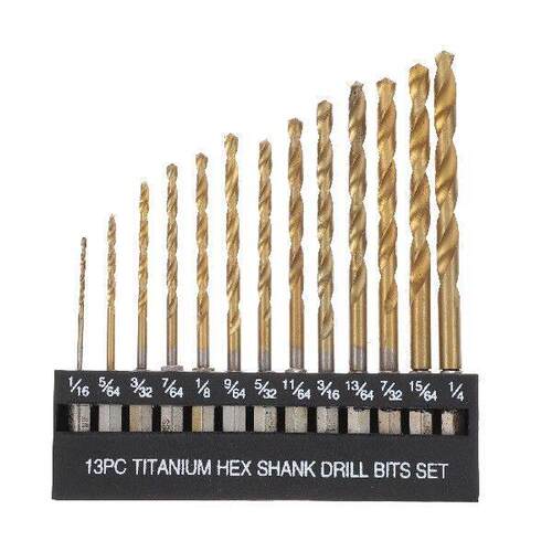 13Pc Strong Steel Twisted Drill Bits Set Lasting Cement