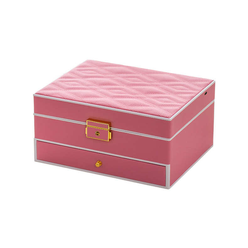 收纳首饰盒礼品饰品首饰盒pu皮革大容量高档宝盒首饰盒抽屉珠批发