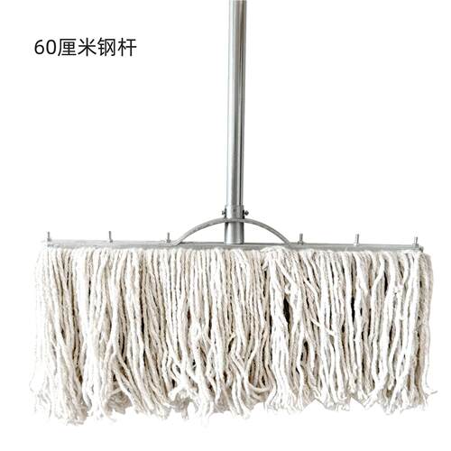 老式棉线拖把家用一拖净吸水圆头木杆墩布保洁酒店物业工厂拖把