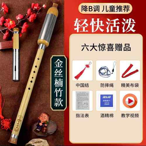 正品丝竹巴乌乐器七孔学吹生金成人初学演奏型C调降楠B调F调G调竖