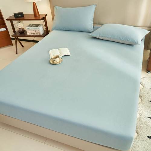 春新款棉全水床洗棉纯ZDM色单品笠全包棉床垫套三纯件套家用防滑