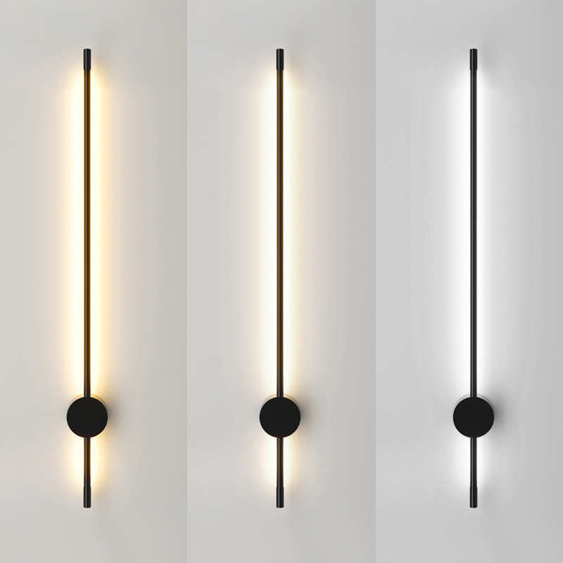 北欧极简长条壁灯客厅背景墙卧室床头灯楼梯间过道现代简约一字灯