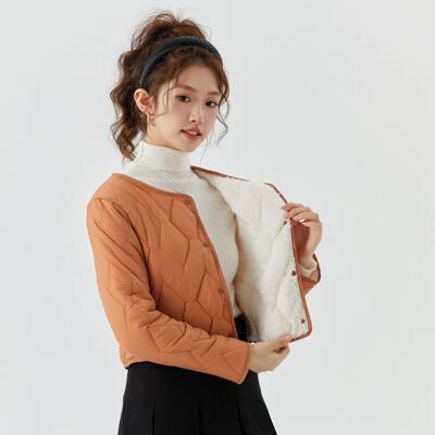 女士羊羔棉衣时尚上衣短款棉服