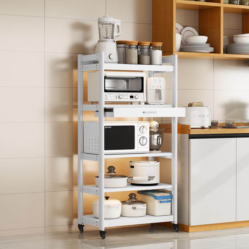 厨房置物架带抽屉的落地式多层多功能微波炉烤箱收纳家用锅具架子,厨房/烹饪用具,厨房抽屉置物架,淘宝优惠券,粉丝福利购,淘宝优惠卷
