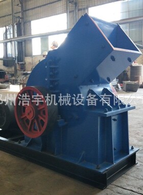 砖头块粉碎机 浩宇机械锤击式建筑垃圾破碎机 石头打砂机粗细可调