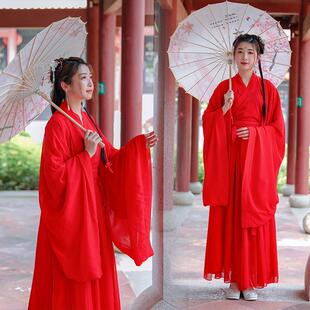 2026新款侠客红颜成人汉服女晋风交领大袖衫古风红昭愿知否凉凉古