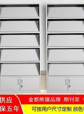 江西钢制档案期刊架图书馆铁皮报刊报纸柜杂志架图书展示柜厂办公