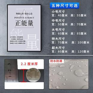 办公室企业文化墙装 公司激励志标语芳素 饰挂画件会议室会必议竖版