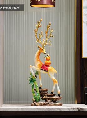 高档一鹿升财鹿摆件客厅旺宅电视装饰招品办公室乔迁新高居玄关装