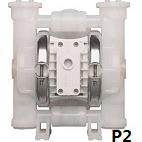 威尔顿工程塑料/不锈钢 P2系列防腐蚀气动隔膜泵