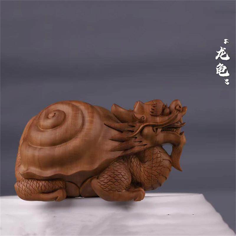 印度老山檀香龙龟雕刻摆件老山檀吉祥龙龟茶宠茶桌摆件手把件