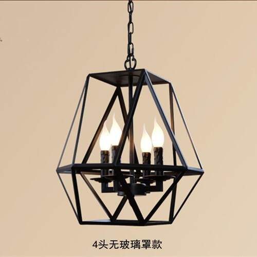 loft复地古工业球风创意多头玻527璃箱厅餐酒吧个性铁艺仪蜡烛吊