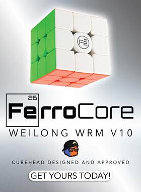 魔域威龙WRM V10魔方 铁轴球磁 CubeHead限定款 Ferrocore Fe26