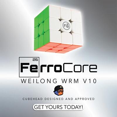 魔域威龙WRM V10魔方 铁轴球磁 CubeHead限定款 Ferrocore Fe26