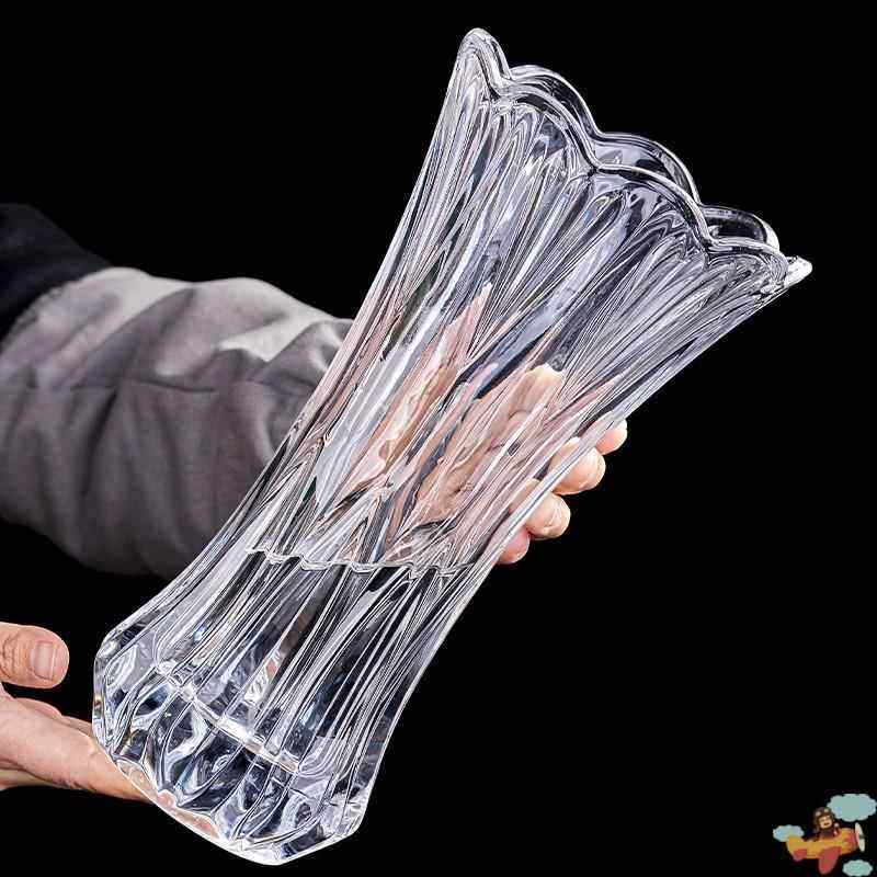 加厚特大号透明水晶玻璃花瓶富贵竹百合玫瑰插器客厅摆件,家居饰品,花瓶,淘宝优惠券,粉丝福利购,淘宝优惠卷