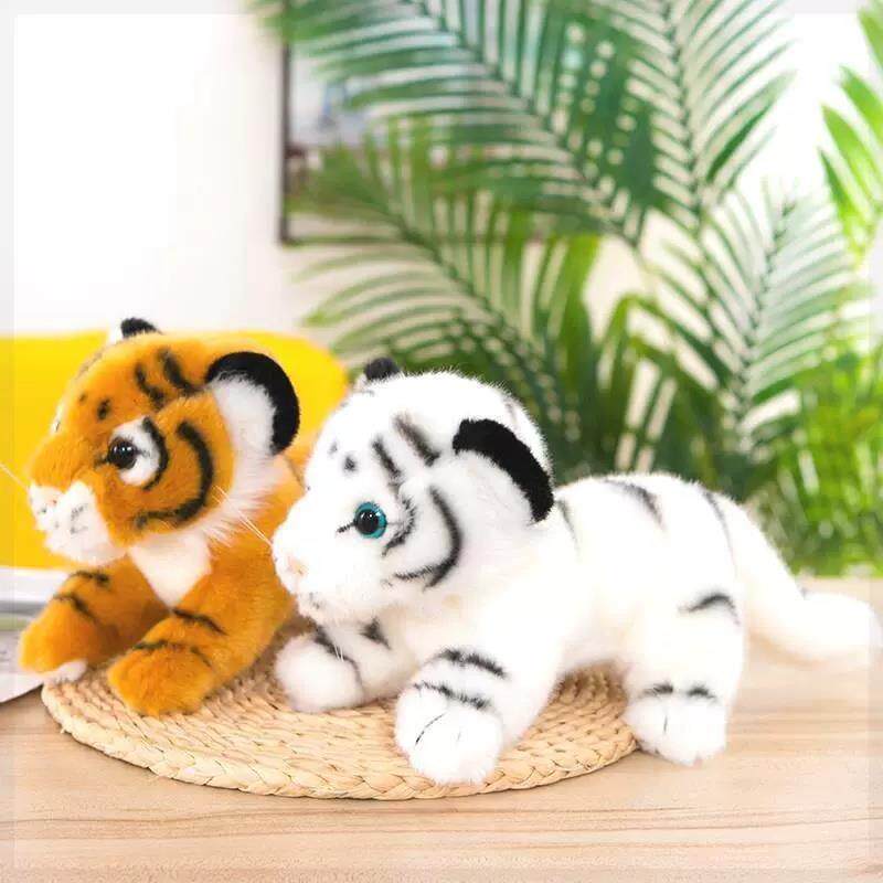 彷真小老虎公仔毛绒玩具可爱东北虎玩偶大号白虎布娃娃生肖吉祥物