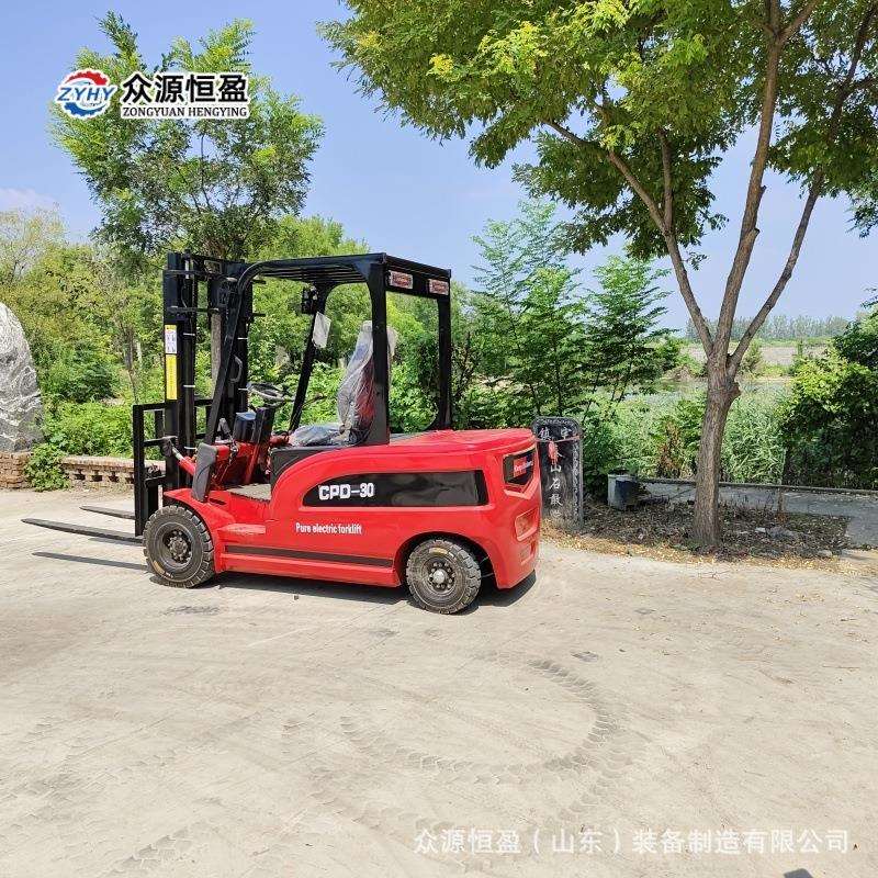 座驾式电动四轮叉车 多场合搬运堆高车山东众源3吨液压电动叉车