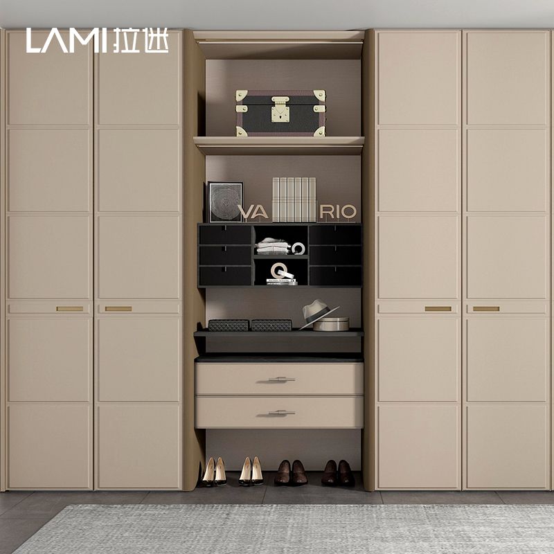 拉迷全屋定制整体衣柜卧室衣橱一门到顶步入式衣柜家装家具定做