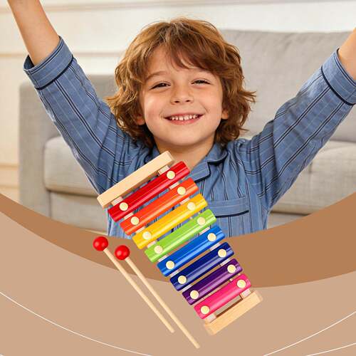 DOWMOO Toddler Xylophone Toy - Portable and Fun Note-Strikin