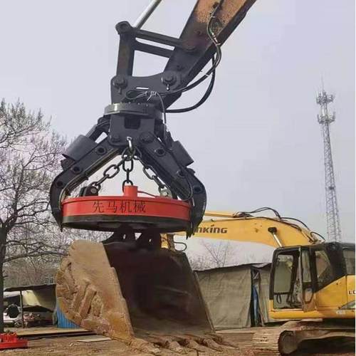 供应挖掘机电磁吸盘起重电磁铁1.2米强磁铲车废铁吸盘叉车电磁盘