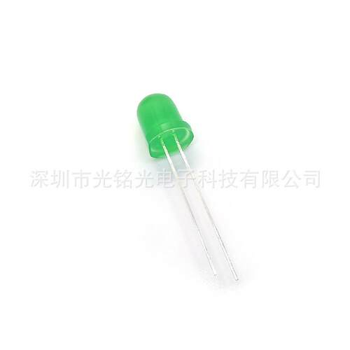 现货供应 F8/8mm绿发翠绿 长脚LED发光二极管 圆头翠绿光直插灯珠