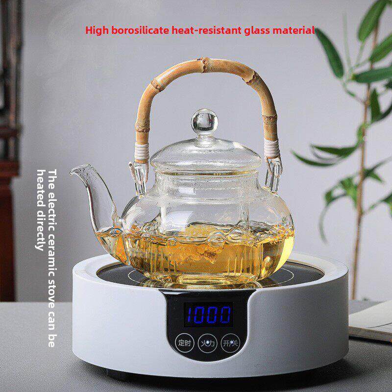 采购产品耐高温加厚玻璃茶壶,竹制把手,把手茶壶,沸水茶壶,家