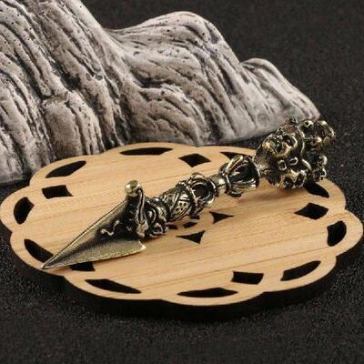 1pc Metal Artifact Ornaments Diamond Pestle Antique