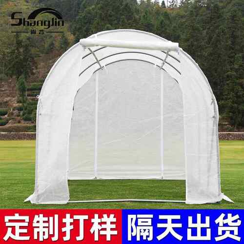 厂家直销蔬菜大棚 花房 隧道暖房 温室大棚 3.5x2x2m透明防风加厚
