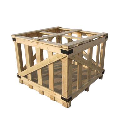 惠州物流运输实木运木箱消毒封闭木木箱5341花格蒸箱打货架免熏木