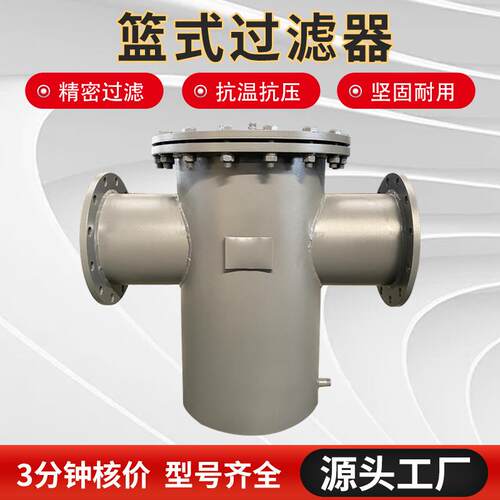 暖通水处理系统毛发垃圾管道式收集器不锈钢蓝式过滤器铸铁碳钢