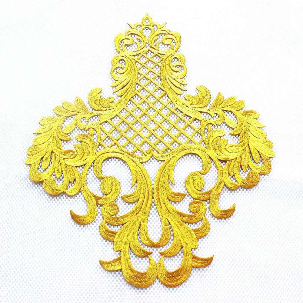 新品DIY动漫舞台民族服装配件辅料 刺绣烫花带胶布贴 金银贴