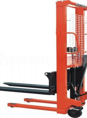 手动液压升高搬运堆高车01T2T3T手推升降装卸叉车起重工具车堆高