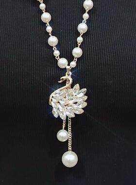 珍珠挂件项链毛衣长款爆款项链