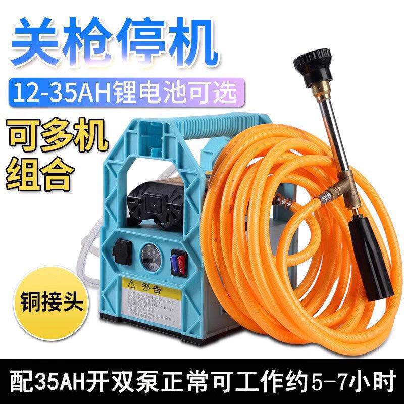 手提式智能双泵高压电动喷雾器抽水机浇菜大功率农用消毒抽水喷雾