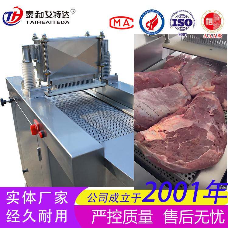牛扒断筋机器肉块嫩化机泰和食品机械制造牛肉筋膜处理设备