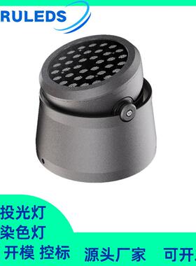 100W高压220V全彩DMX512氛围染色RGBL恒功率照树山体投光灯