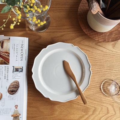 收集时光 Camus say立缘花边白盘 陶瓷盘子 牛排早餐甜品盘 包邮