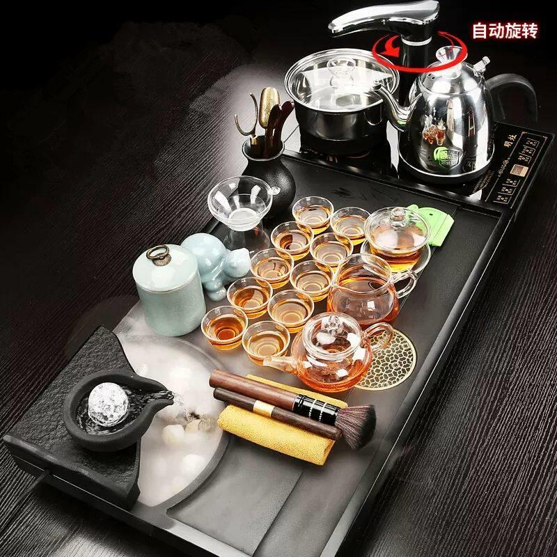 雾化茶盘紫砂功夫茶具套组家用全自动电磁炉泡茶台