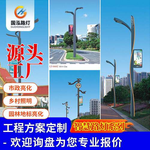 户外工程路灯来图厂家加工智慧道路照明灯广场公园园林智慧照明