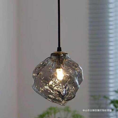 跨境爆款极简艺术冰块吊灯餐厅网红创意玄关简约吧台卧室床头灯具
