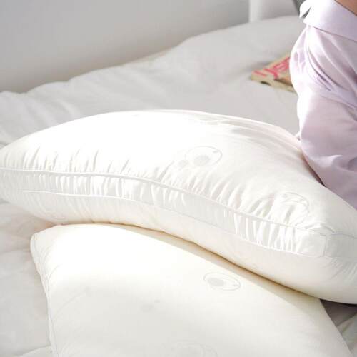 家单用人用酒店全棉枕头枕芯家成人枕芯蚕纺亲丝肤枕单PAX只装