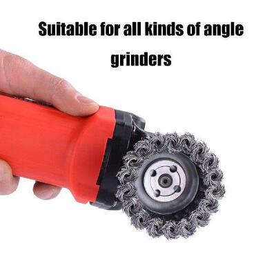 4pcs Angle Grinder Rotary Knot Flat Wire Wheel Brush Rust