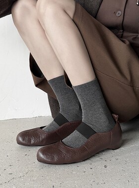 【意大利】René Vanvilla减龄舒适?内增高2.5cm 浅口玛丽珍鞋女