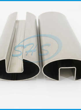 304不锈钢椭圆凹槽60X40(20X20)X1.5 抛光表面 栏杆扶手用